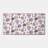 かわいい神経科学パターン デスクマット (正面)