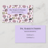 かわいい神経科学パターン 名刺 (正面/裏面)