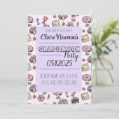 かわいい神経科学パターン 招待状 (スタンド正面)