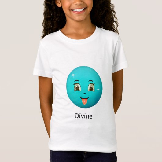 かわいい神聖な幸せな顔 Tシャツ (正面)