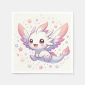 かわいい神話龍の赤ちゃんシャワー スタンダードカクテルナプキン (正面)