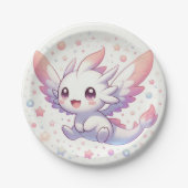 かわいい神話龍の赤ちゃんシャワー ペーパープレート (正面)