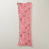 かわいい禅ヨガメディテーションピンクガーリーナマステ ボディピロー (正面縦)