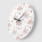 かわいい禅ヨガメディテーションロータスナマステパステル ラージ壁時計 (傾斜)