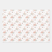 かわいい禅ヨガメディテーションロータスナマステ ラッピングペーパーシート (正面3)