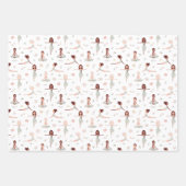 かわいい禅ヨガメディテーションロータスナマステ ラッピングペーパーシート (正面2)