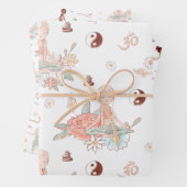 かわいい禅ヨガメディテーションロータスナマステ ラッピングペーパーシート