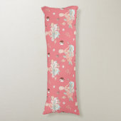 かわいい禅ヨガ瞑想ピンクガーリーナマステ体 ボディピロー (正面縦)