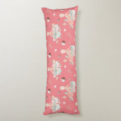 かわいい禅ヨガ瞑想ピンクガーリーナマステ体 ボディピロー (裏面 (縦))