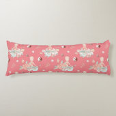 かわいい禅ヨガ瞑想ピンクガーリーナマステ体 ボディピロー (正面)