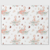 かわいい禅ヨガ瞑想ロータスナマステギフト ラッピングペーパー (フラット)