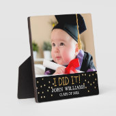 かわいい私がやった!ベビー卒業写真 フォトプラーク (正面)