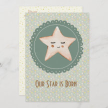 かわいい私たちのスターは生まれ男の子または女の子の誕生