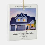 かわいい私たちの初めてのクリスマスは私たちの新しい家 セラミックオーナメント (右)