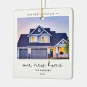 かわいい私たちの初めてのクリスマスは私たちの新しい家 セラミックオーナメント (左)