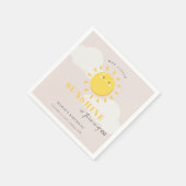 かわいい私たちの小さなサンシャインピンクボーイ任意の年齢誕生日 スタンダードカクテルナプキン (角)