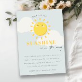 かわいい私たちの小さなサンシャインブルーの少年の発表 招待状