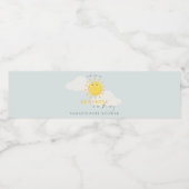 かわいい私たちの小さなサンシャインブルーボーイベビーシャワー ペットボトルラベル (シングルラベル)