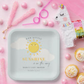 かわいい私たちの小さなサンシャインブルーボーイベビーシャワー ペーパープレート (パーティー)