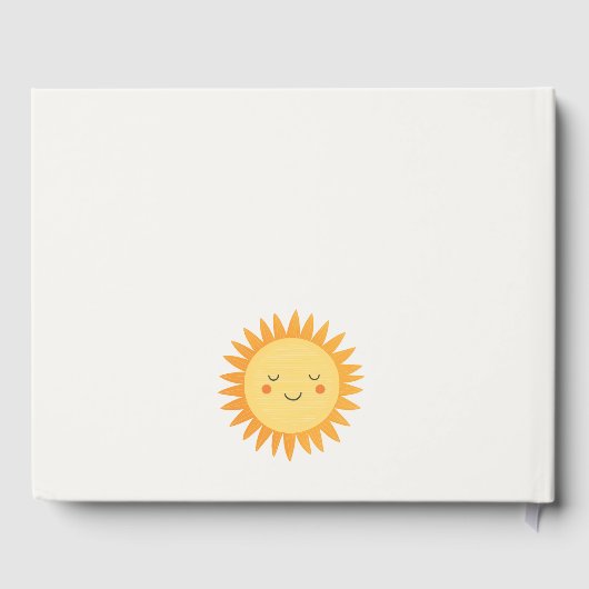 かわいい私たちの小さなサンシャインボホサンベイビーシャワー ゲストブック (裏面)