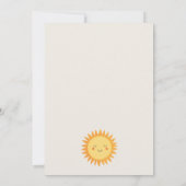 かわいい私たちの小さなサンシャインボホサンベイビーシャワー サンキューカード (裏面)