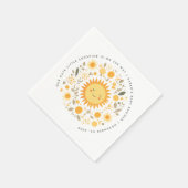 かわいい私たちの小さなサンシャインボホサンベイビーシャワー スタンダードカクテルナプキン (角)