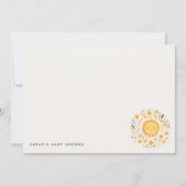 かわいい私たちの小さなサンシャインボホサンベイビーシャワー ノートカード (正面)