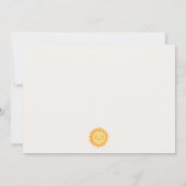 かわいい私たちの小さなサンシャインボホサンベイビーシャワー ノートカード (裏面)