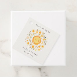 かわいい私たちの小さなサンシャインボホサンベイビーシャワー フェイバータグ