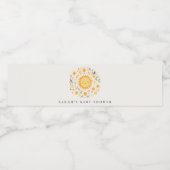 かわいい私たちの小さなサンシャインボホサンベイビーシャワー ペットボトルラベル (シングルラベル)