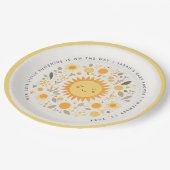 かわいい私たちの小さなサンシャインボホサンベイビーシャワー ペーパープレート (アングル)