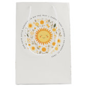 かわいい私たちの小さなサンシャインボホサンベイビーシャワー ミディアムペーパーバッグ (正面)