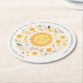 かわいい私たちの小さなサンシャインボホサンベイビーシャワー ラウンドペーパーコースター (アングル)