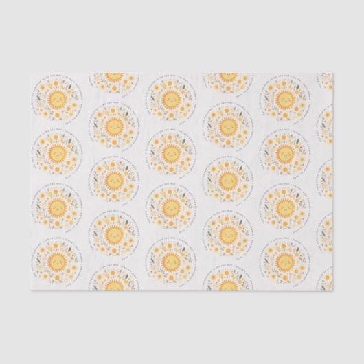 かわいい私たちの小さなサンシャインボホサンベイビーシャワー 薄葉紙 (正面)