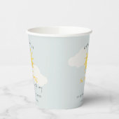 かわいい私たちの小さなサンシャインボーイブルーベビーシャワー 紙コップ (左)