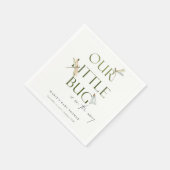 かわいい私たちの小さなバグ緑トンボ赤ちゃんシャワー スタンダードカクテルナプキン (角)