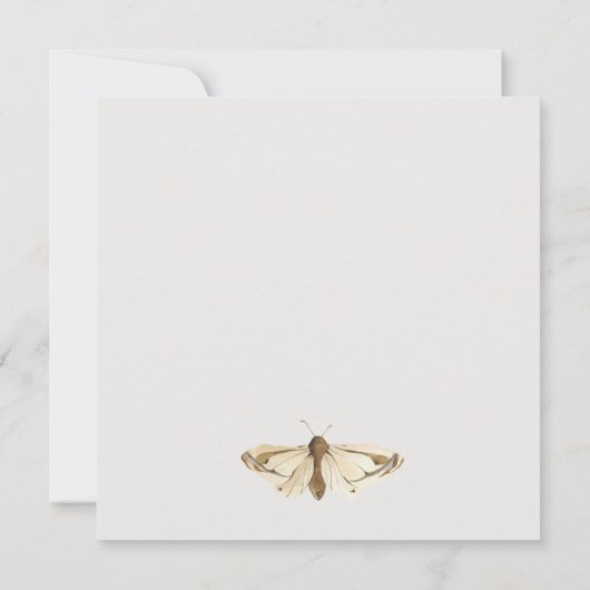 かわいい私たちの小さなバグ青トンボ赤ちゃんシャワー 招待状 (裏面)