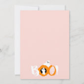 かわいい私たちの小さなブー幽霊ピンクの写真ベビーシャワー 招待状 (裏面)