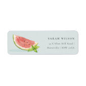 かわいい私たちの小さなメロンの水の色の青のアドレス ラベル (正面)