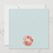 かわいい私たちの小さなメロンの水の色ブルーベビーシャワー 招待状 (裏面)