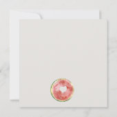 かわいい私たちの小さなメロンの水の色赤い赤ちゃんシャワー 招待状 (裏面)