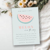 かわいい私たちの小さなメロンアクアブルーボーイ発表 招待状