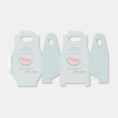 かわいい私たちの小さなメロンパステルブルー任意の年齢誕生日 フェイバーボックス (折り畳みなし)