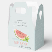 かわいい私たちの小さなメロンブルー任意の年齢誕生日 フェイバーボックス (オープン)