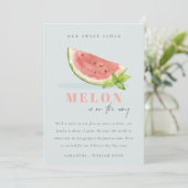 かわいい私たちの小さなメロンミントブルーボーイアナウンス 招待状 (スタンド正面)