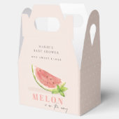 かわいい私たちの小さなメロン水の色赤面赤ちゃんシャワー フェイバーボックス (オープン)