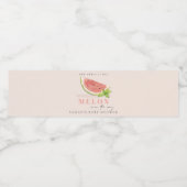 かわいい私たちの小さなメロン水の色赤面赤ちゃんシャワー ペットボトルラベル (シングルラベル)