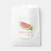 かわいい私たちの小さなメロン赤い水の色ベビーシャワー フェイバーバッグ (正面)