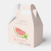 かわいい私たちの小さなメロン赤面任意の年齢誕生日 フェイバーボックス (裏面サイド)