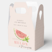 かわいい私たちの小さなメロン赤面任意の年齢誕生日 フェイバーボックス (オープン)